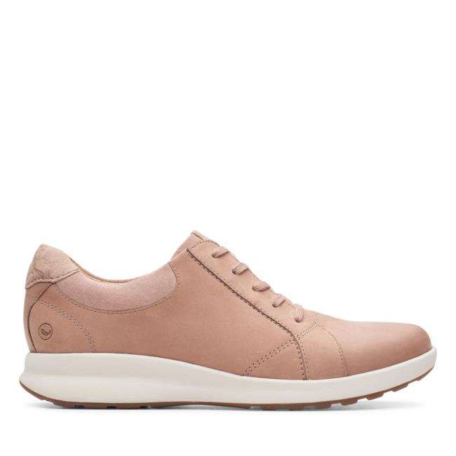 Sapatos Rasos Clarks Un Adorn Renda Feminino Rosa | CLK964AUP