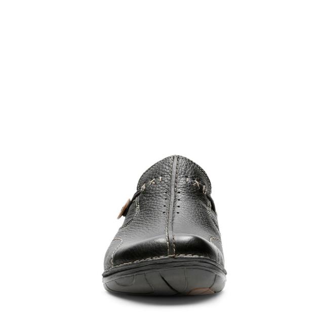 Sapatos Rasos Clarks Un Loop Feminino Pretas | CLK014DGR