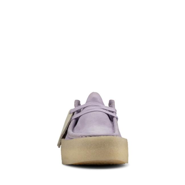 Sapatos Rasos Clarks Wallabee Cup Feminino Roxo | CLK308ASL