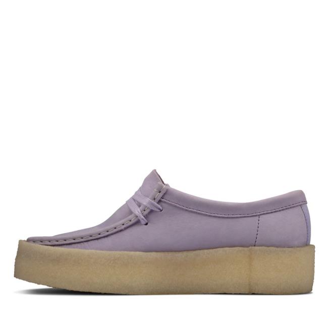 Sapatos Rasos Clarks Wallabee Cup Feminino Roxo | CLK308ASL