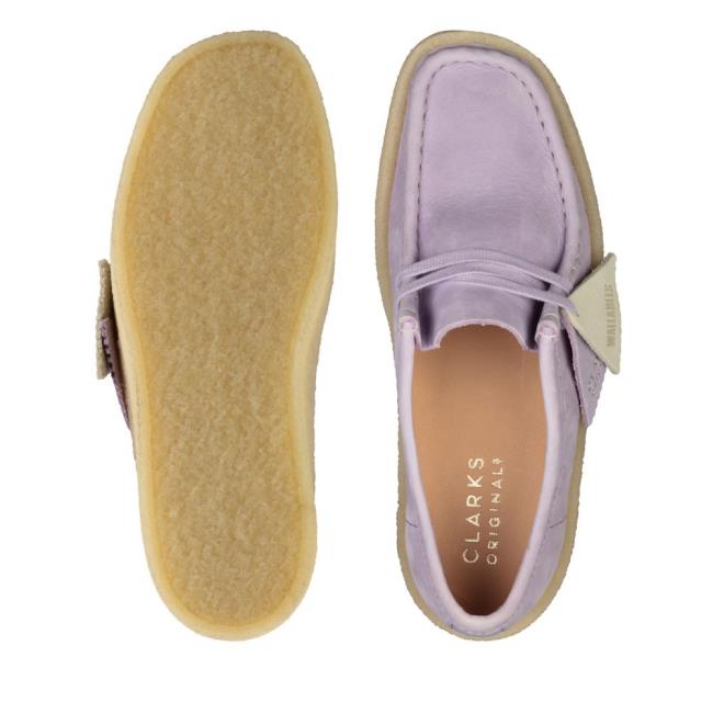 Sapatos Rasos Clarks Wallabee Cup Feminino Roxo | CLK308ASL