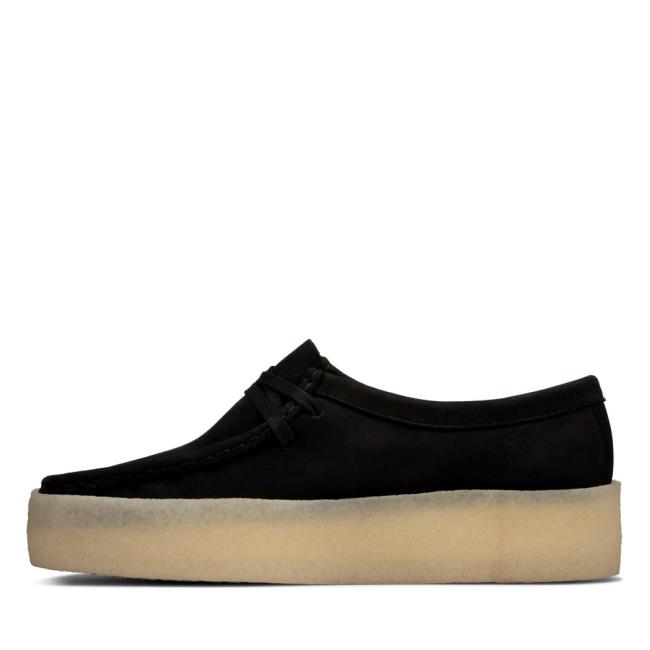 Sapatos Rasos Clarks Wallabee Cup Feminino Pretas | CLK473YPC