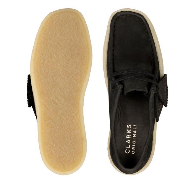 Sapatos Rasos Clarks Wallabee Cup Feminino Pretas | CLK473YPC