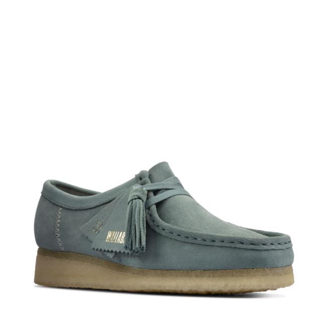 Sapatos Rasos Clarks Wallabee Feminino Azuis | CLK894ZNI