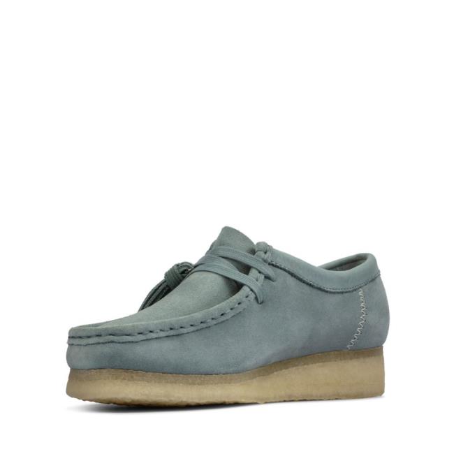 Sapatos Rasos Clarks Wallabee Feminino Azuis | CLK894ZNI