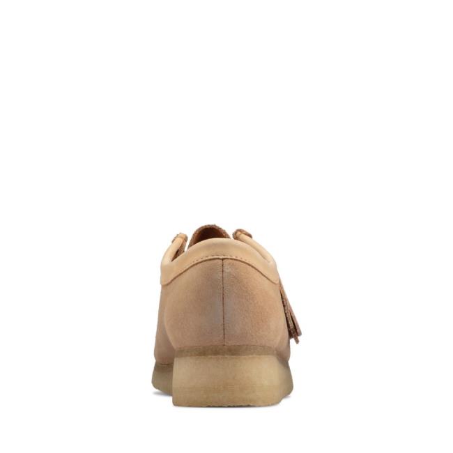 Sapatos Rasos Clarks Wallabee Feminino Luz Marrom | CLK687ARM