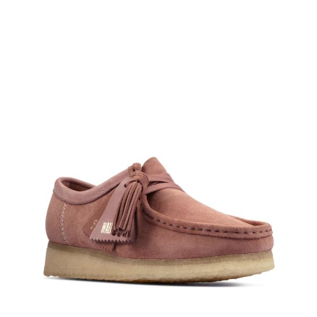 Sapatos Rasos Clarks Wallabee Feminino Rosa | CLK175MPY