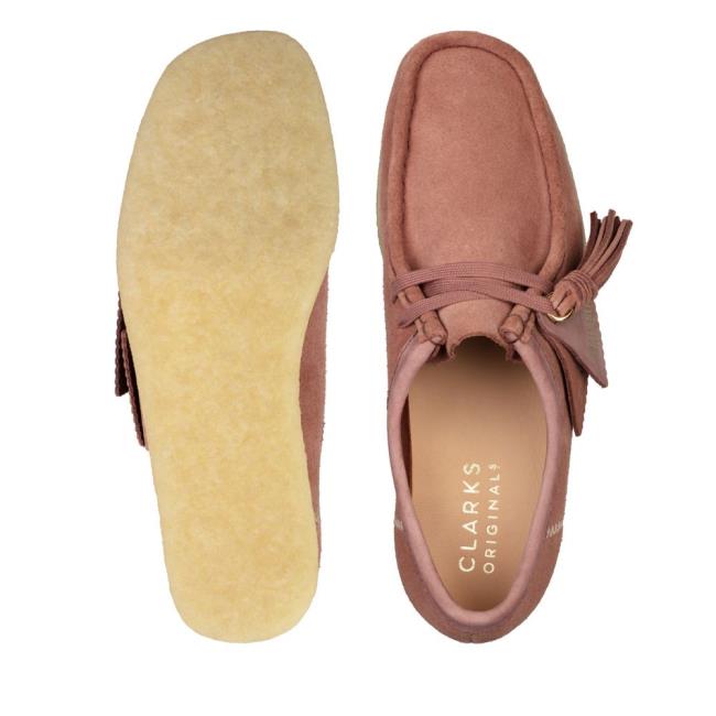 Sapatos Rasos Clarks Wallabee Feminino Rosa | CLK175MPY