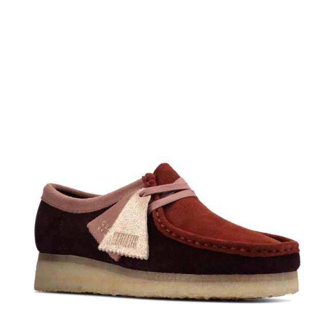 Sapatos Rasos Clarks Wallabee Feminino Rosa | CLK614ZXM