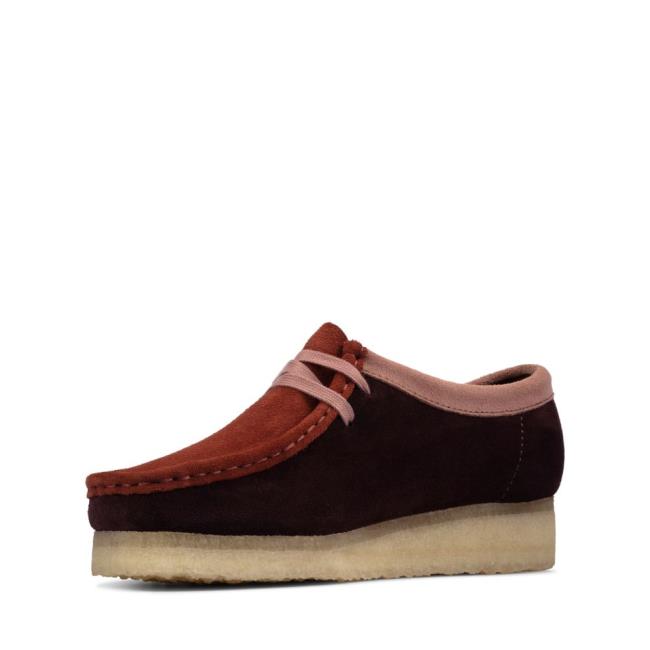 Sapatos Rasos Clarks Wallabee Feminino Rosa | CLK614ZXM