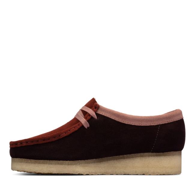 Sapatos Rasos Clarks Wallabee Feminino Rosa | CLK614ZXM