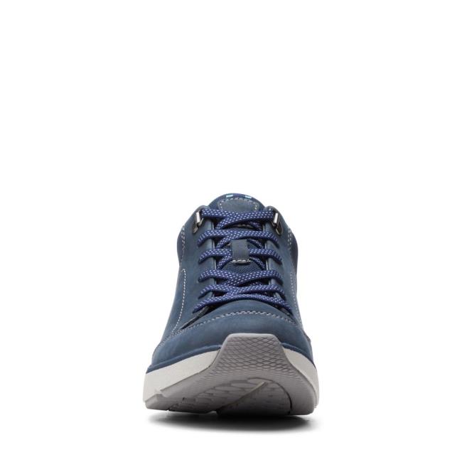 Sapatos Rasos Clarks Wave 2.0 Renda. Feminino Azul Marinho | CLK362ILO