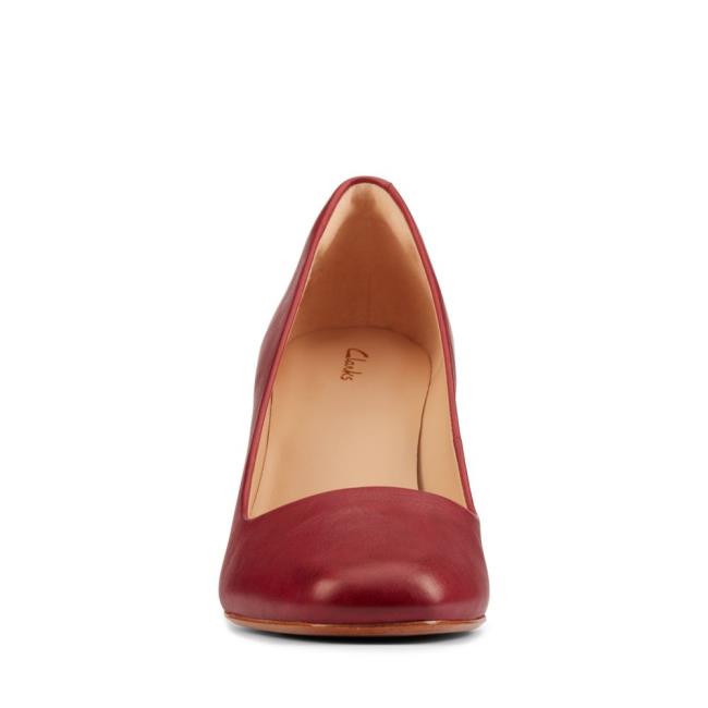 Sapatos Salto Alto Clarks Sheer85 Court Feminino Vermelhas | CLK726LCV