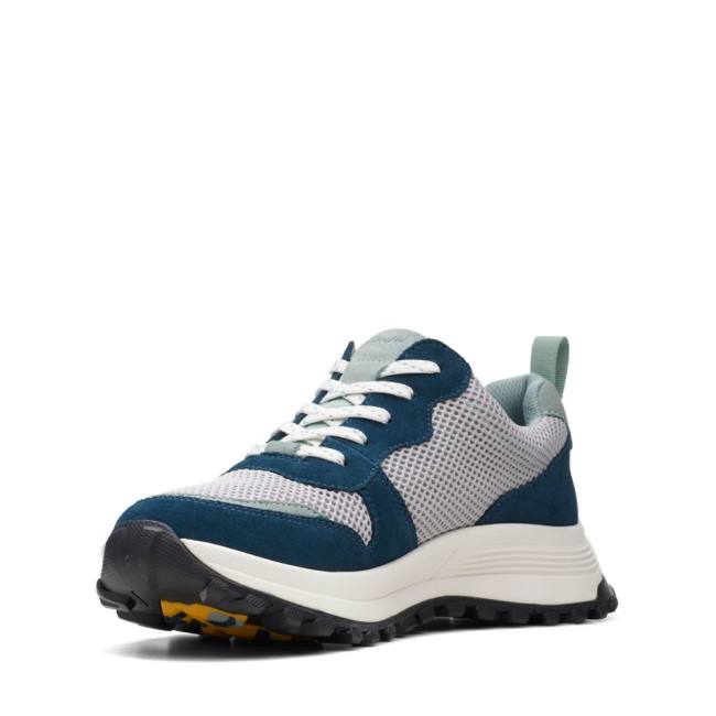 Tenis Clarks ATL Trek Free Impermeáveis Feminino Branco Azul Marinho | CLK867CEQ