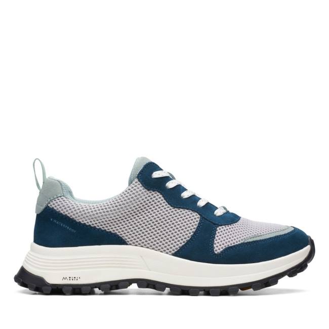 Tenis Clarks ATL Trek Free Impermeáveis Feminino Branco Azul Marinho | CLK867CEQ