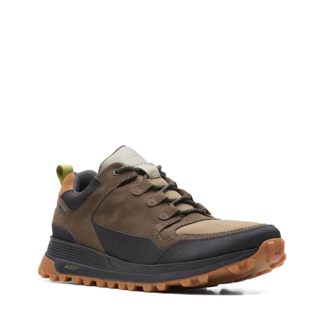 Tenis Clarks ATL Trek Lo GORE-TEX Masculino Verde Oliva Escuro | CLK056QED