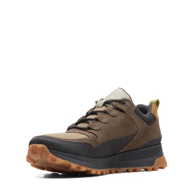 Tenis Clarks ATL Trek Lo GORE-TEX Masculino Verde Oliva Escuro | CLK056QED