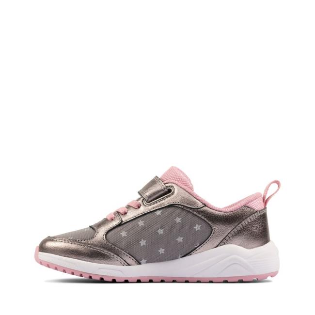 Tenis Clarks Aeon Flex Kid Menina Azuis Cinzentas | CLK198RMJ