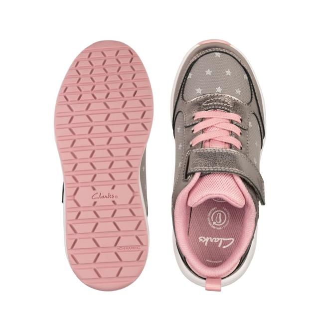 Tenis Clarks Aeon Flex Kid Menina Azuis Cinzentas | CLK198RMJ