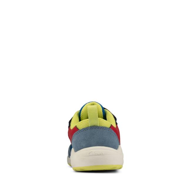 Tenis Clarks Aeon Flex Kid Menino Luz Azuis | CLK657YCH