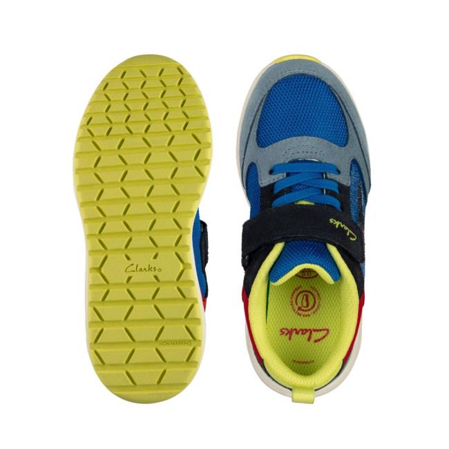 Tenis Clarks Aeon Flex Kid Menino Luz Azuis | CLK657YCH