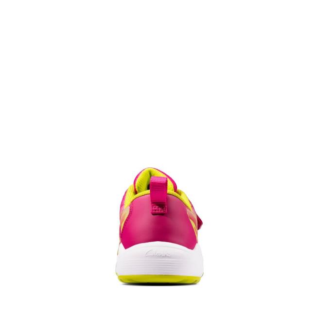 Tenis Clarks Aeon Pace Kid Menina Rosa Luz Verdes | CLK152GFS