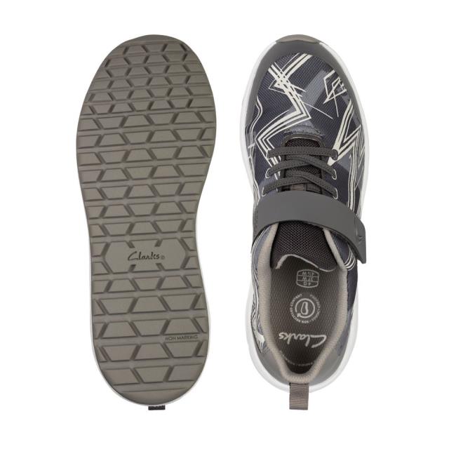 Tenis Clarks Aeon Pace Youth Menino Cinzentas | CLK492FXS