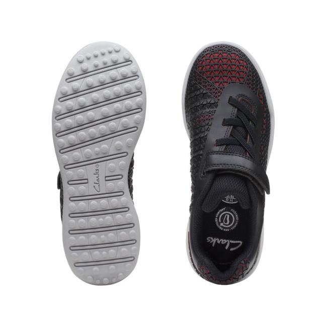 Tenis Clarks Award Swift Kid Menina Pretas | CLK521JQS