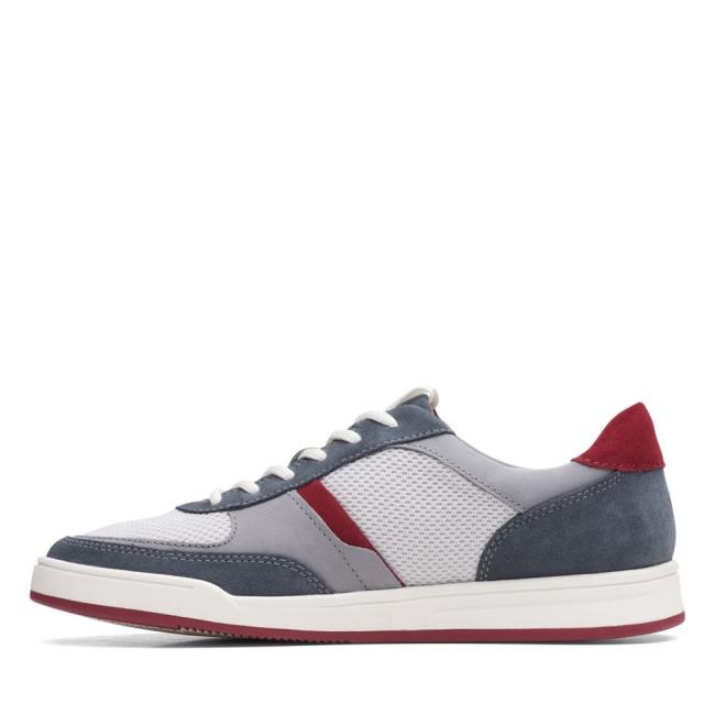 Tenis Clarks Bizby Renda Masculino Cinzentas Escuro | CLK982NJR