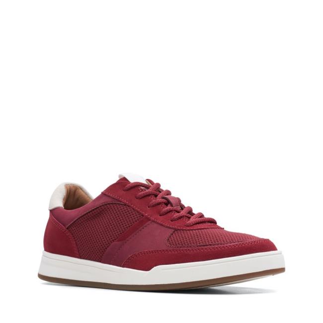 Tenis Clarks Bizby Renda Masculino Vermelhas | CLK379DJX