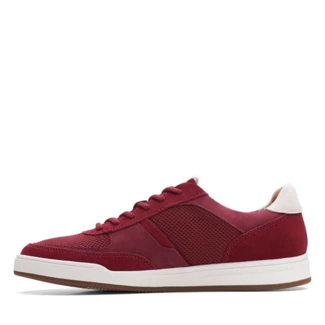 Tenis Clarks Bizby Renda Masculino Vermelhas | CLK379DJX