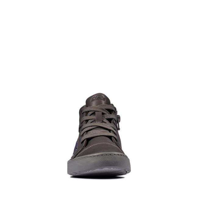 Tenis Clarks City Myth Kid Menino Cinzentas Escuro | CLK849WAU