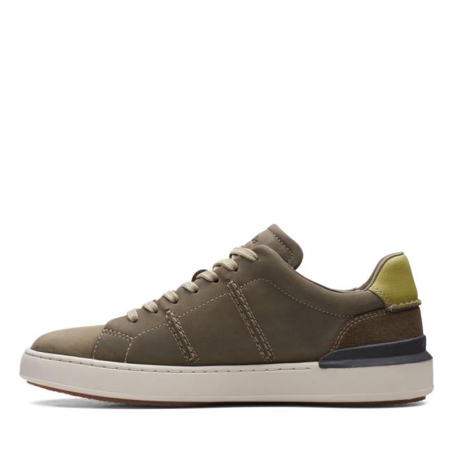 Tenis Clarks CourtLite Lo Masculino Verde Oliva Escuro | CLK106NWR