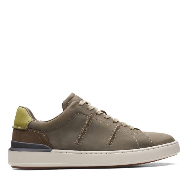 Tenis Clarks CourtLite Lo Masculino Verde Oliva Escuro | CLK106NWR