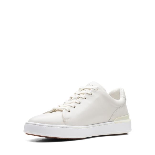 Tenis Clarks CourtLite Renda Masculino Branco | CLK378MFH