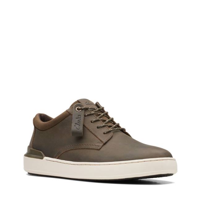 Tenis Clarks Court Lite Derby Masculino Verde Oliva | CLK471BQV