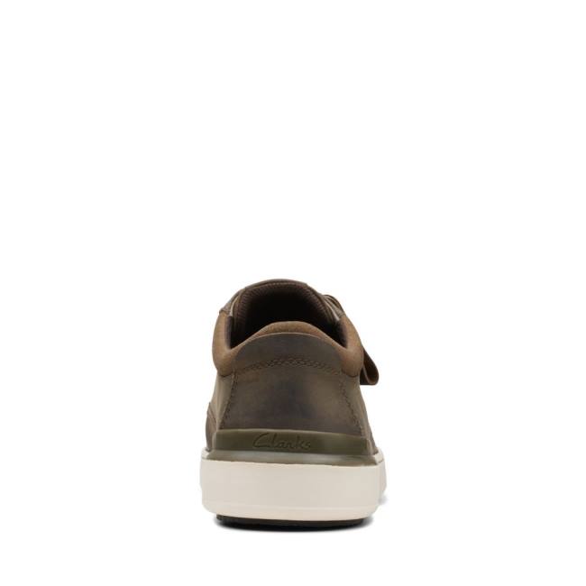 Tenis Clarks Court Lite Derby Masculino Verde Oliva | CLK471BQV