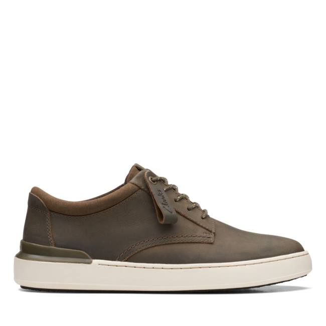 Tenis Clarks Court Lite Derby Masculino Verde Oliva | CLK471BQV