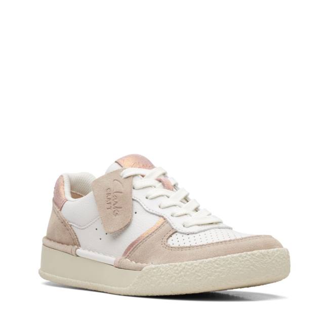 Tenis Clarks Craft Cup Court Feminino Branco | CLK528TQK