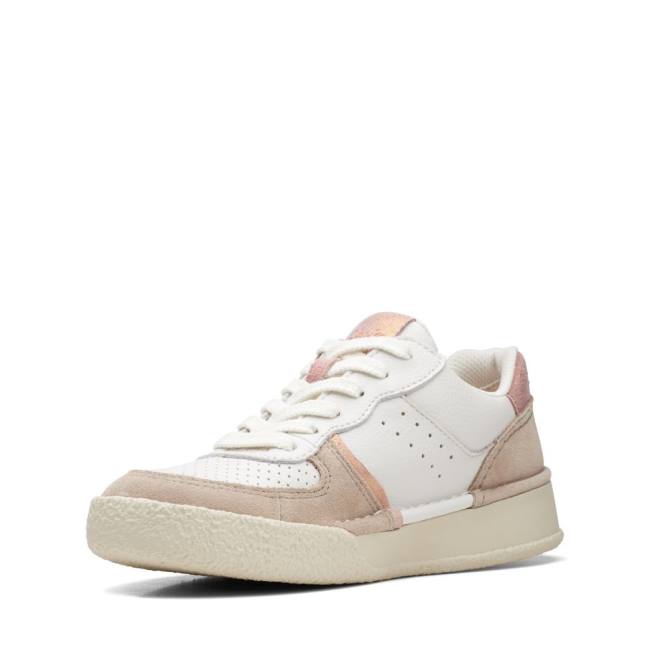 Tenis Clarks Craft Cup Court Feminino Branco | CLK528TQK