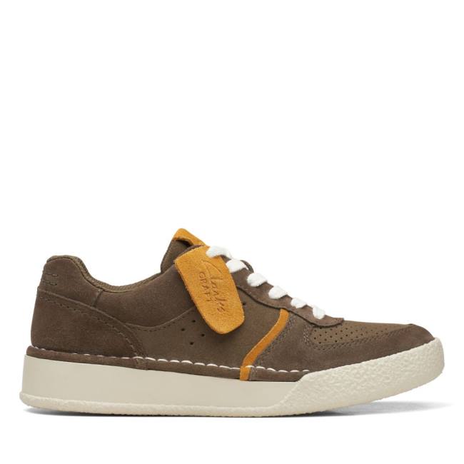 Tenis Clarks Craft Cup Court Feminino Verde Oliva | CLK298FGL