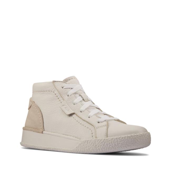 Tenis Clarks Craft Cup Hi Feminino Branco | CLK617FDU