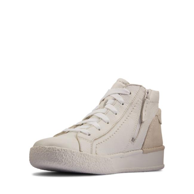 Tenis Clarks Craft Cup Hi Feminino Branco | CLK617FDU