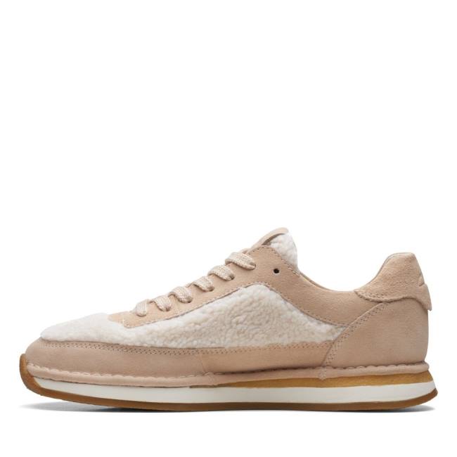 Tenis Clarks Craft Run Renda Feminino Branco Bege | CLK849GRP