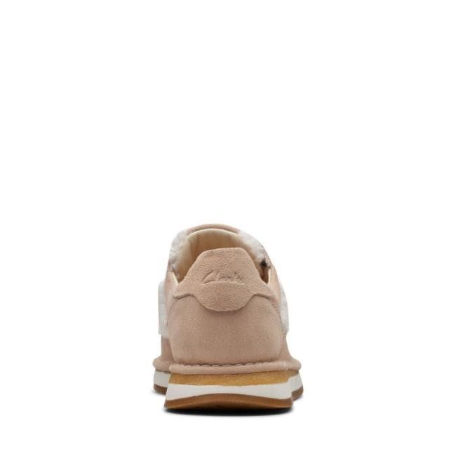 Tenis Clarks Craft Run Renda Feminino Branco Bege | CLK849GRP