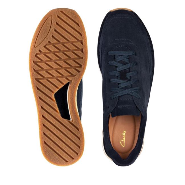 Tenis Clarks Craft Run Renda Masculino Azul Marinho | CLK946ABC