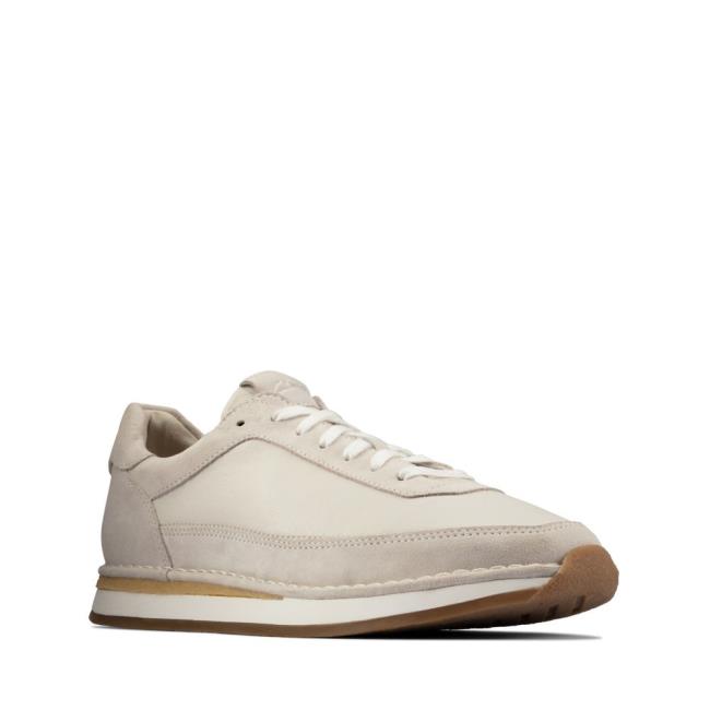 Tenis Clarks Craft Run Renda Masculino Branco | CLK829JQC