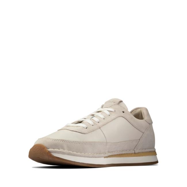 Tenis Clarks Craft Run Renda Masculino Branco | CLK829JQC