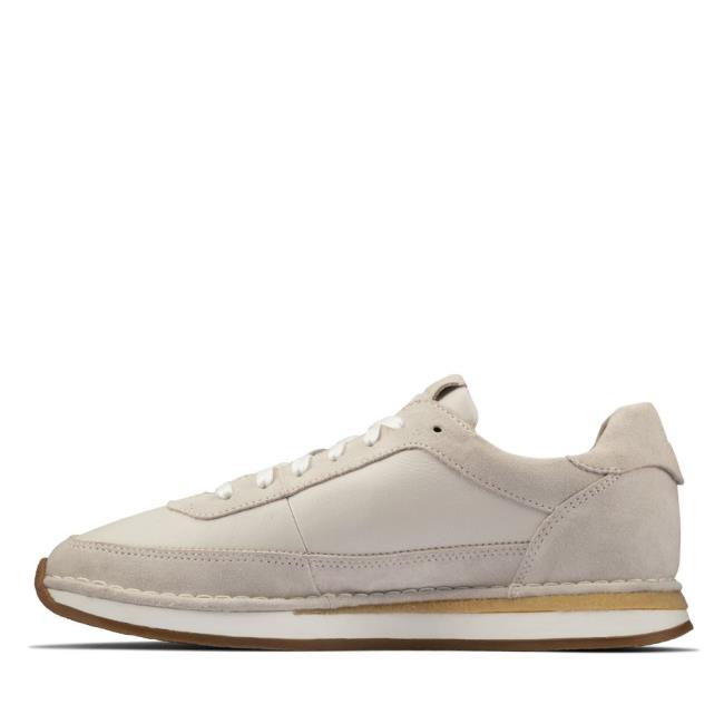 Tenis Clarks Craft Run Renda Masculino Branco | CLK829JQC