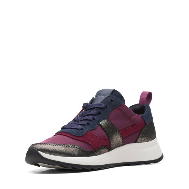 Tenis Clarks Dash Lite Jazz Feminino Roxo Azuis | CLK723YAJ